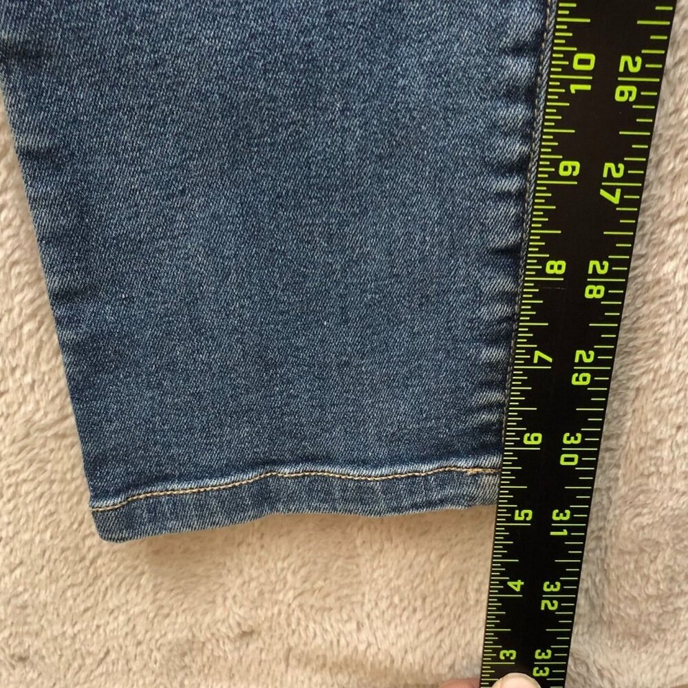 Guess Womens Jeans Size 29 Ankle Mid Rise Skinny Sarah Fit Blue Denim Distressed - Picture 7 of 16